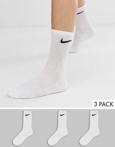 Набор из 3 пар белых носков Nike Training-Белый