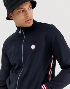 Темно-синий спортивный топ с полосатой отделкой в рубчик Pretty Green