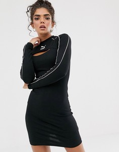 Черное облегающее платье Puma Classics-Черный