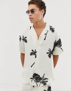 Рубашка с пальмовым принтом из комплекта Mennace-Белый