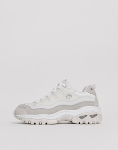 Белые кроссовки с оригинальным дизайном Skechers Energy-Белый