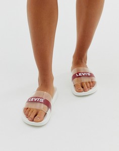 Белые шлепанцы с логотипом Levis-Белый Levis®