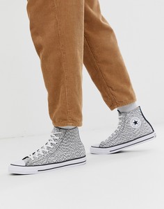 Серые высокие кеды с принтом Converse All Star Chuck Taylor-Серый