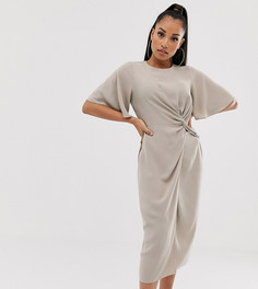 Платье миди ASOS DESIGN Petite-Серый