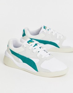 Белые/зеленые кроссовки Puma Aeon Heritage-Белый