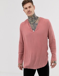 Розовая рубашка классического кроя из вискоза ASOS DESIGN-Розовый