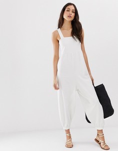Трикотажный комбинезон ASOS DESIGN-Белый