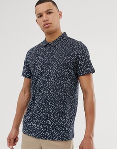 Поло с цветочным принтом Jacamo-Черный