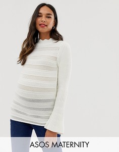 Джемпер с раклешенными рукавами ASOS DESIGN Maternity-Белый