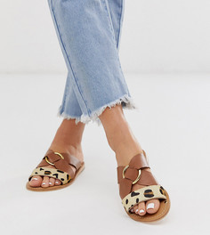Кожаные сандалии для широкой стопы и с кольцом ASOS DESIGN - Frankie-Мульти