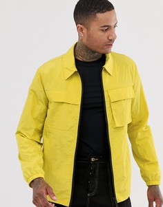 Неоново-желтая куртка в стиле милитари ASOS DESIGN-Желтый
