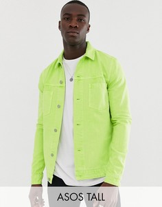 Зеленая джинсовая куртка ASOS DESIGN Tall-Зеленый