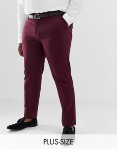 Бордовые облегающие брюки River Island Big & Tall-Красный
