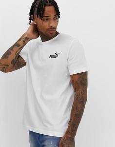 Белая футболка с небольшим логотипом Puma - Essentials-Белый