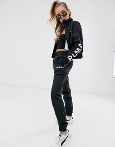 Черные тканые брюки Puma Chase-Черный