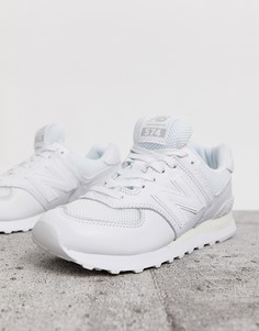 Белые кроссовки New Balance 574-Белый