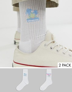 Набор из 2 пар спортивных носков с узором ASOS DESIGN - Скидка-Мульти