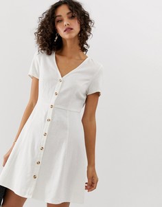 Чайное платье на пуговицах Vero Moda-Белый