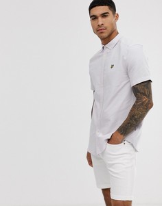 Сиреневая оксфордская рубашка с короткими рукавами Lyle & Scott-Фиолетовый