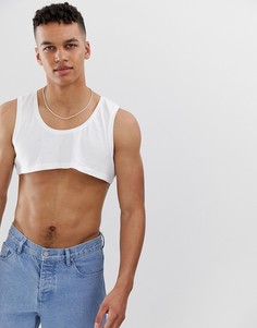 Белая трикотажная майка ASOS DESIGN-Белый