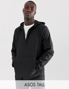 Черная нейлоновая куртка ASOS DESIGN Tall-Черный