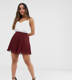 Плиссированная мини-юбка ASOS DESIGN Petite-Фиолетовый