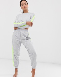 Набор для дома из укороченных джоггеров и свитшота ASOS DESIGN-Серый