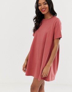 Платье-футболка мини ASOS DESIGN-Розовый