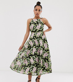 Платье миди с халтером и вышивкой ASOS EDITION Petite-Мульти
