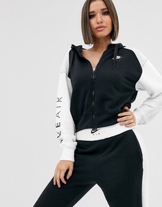 Черно-белый худи на молнии Nike Air-Черный