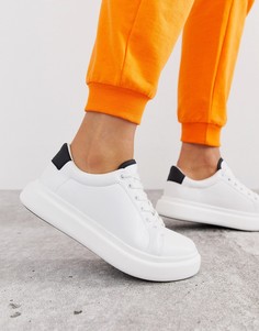Белые массивные кроссовки на шнуровке ASOS DESIGN Doro-Белый