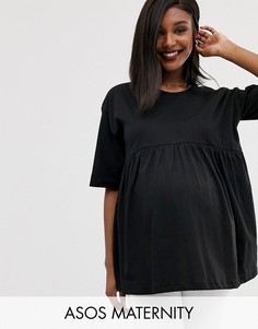 Повседневный свободный топ ASOS DESIGN Maternity-Черный