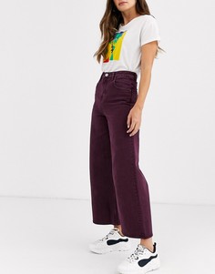 Джинсы баклажанового цвета с широкими штанинами ASOS DESIGN premium-Фиолетовый