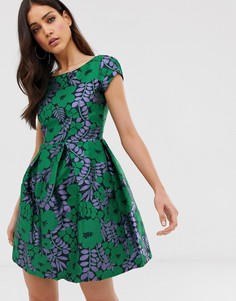 Платье в складку Closet-Темно-синий