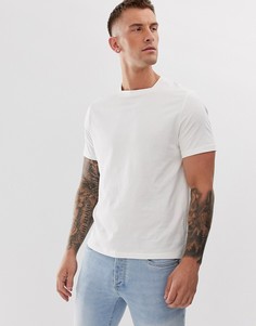 Кремовая футболка из органического хлопка с квадратным вырезом ASOS DESIGN-Белый