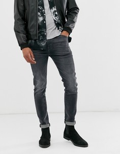 Черные выбеленные джинсы скинни в винтажном стиле из денима плотностью 12,5 унций ASOS DESIGN-Черный