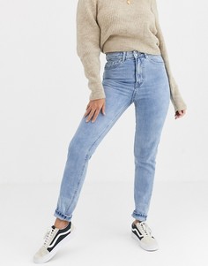 Светлые джинсы в винтажном стиле с завышенной талией Vero Moda-Синий