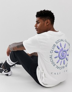 Белая oversize-футболка с надписью \social\" на спине New Look-Белый