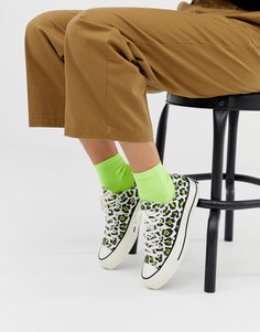 Низкие кроссовки с леопардовым принтом Converse - chuck 70 ox-Бежевый