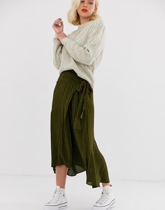 Юбка миди в клетку ASOS DESIGN-Мульти