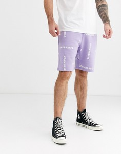 Сиреневые шорты с логотипом Converse-Фиолетовый