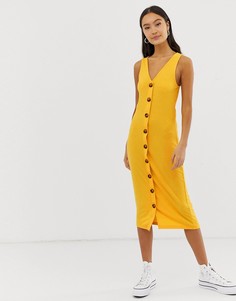 Платье на пуговицах Only-Желтый