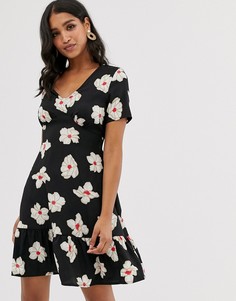 Чайное платье с цветочным принтом Vero Moda-Мульти