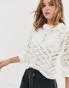 Джемпер с объемными рукавами ASOS DESIGN-Кремовый