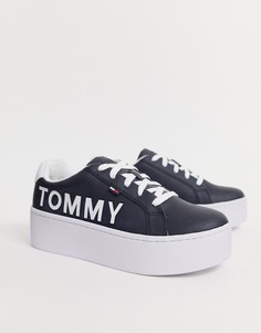 Кроссовки на платформе Tommy Jeans-Темно-синий