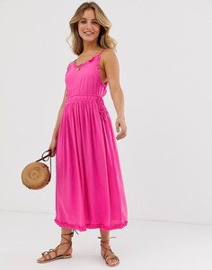 Летнее платье миди Maison Scotch-Розовый