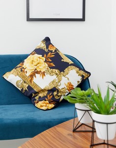 Разноцветная подушка с принтом в стиле барокко River Island-Мульти
