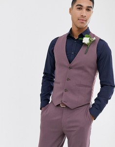 Приталенный жилет лавандового цвета ASOS DESIGN-Фиолетовый
