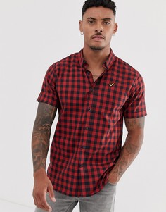 Рубашка в клетку с короткими рукавами Voi Jeans-Красный