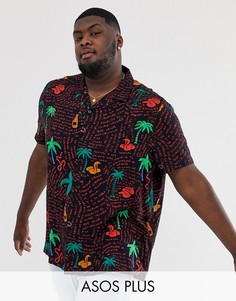 Oversize-рубашка ASOS DESIGN Plus-Черный